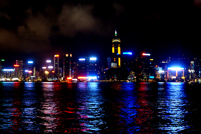 Night View of Hong Kong Island