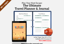 The Ultimate Travel Planner & Journal (Editable) travel-planner-editable-download